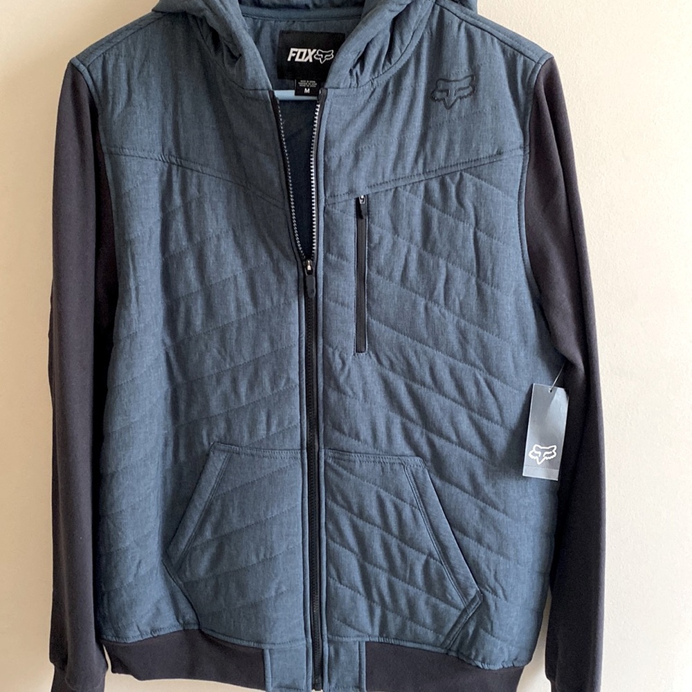 NWT Men’s size medium Fox Fleece sleeve quilted jacket